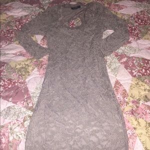 Taupe Lace Dress